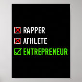 Rapper Athlete Entrepreneur Millionaire Motivation ポスター (正面)