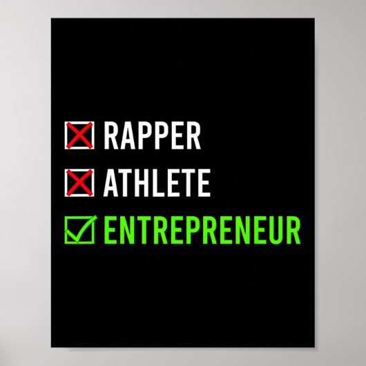 Rapper Athlete Entrepreneur Millionaire Motivation ポスター (正面)