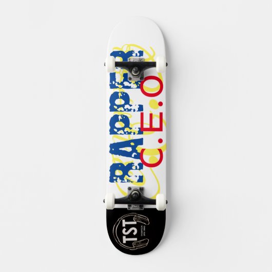 RAPPER C.E.O / JMTスケートボード/ IPIX / ZAZZLE スケートボード (正面)