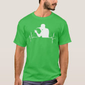 Rapper MC Hip Hop Rap Freestyle Battle ECG Line fa Tシャツ (正面)