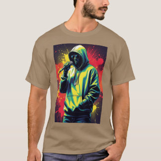 Rapper Streetwear Silhouette Urban HipHop Style De Tシャツ