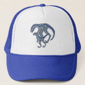 Raptor dinosaur baseball trucker blue hat キャップ (正面)