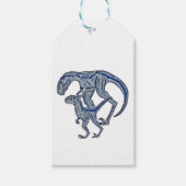 Raptor dinosaur infant newborn boy girl ギフトタグ (正面)