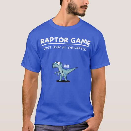 Raptor Game Funny Dinosaur Meme Comic Velociraptor Tシャツ (正面)