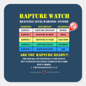 Rapture Alert Levels スクエアシール (正面)