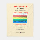 Rapture Alert Levels フリースブランケット (正面)