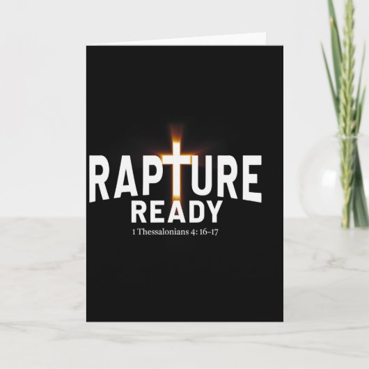 Rapture Ready Jesus Is Returning _ 1 Thessalonians カード (正面)