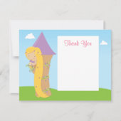 Rapunzelの誕生日のサンキューカード ノートカード (正面)