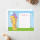 Rapunzelの誕生日のサンキューカード ノートカード (正面/裏面インサイチュ)