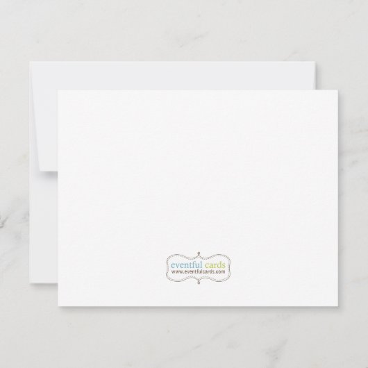 Rapunzelの誕生日のサンキューカード ノートカード (裏面)