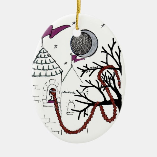 Rapunzelの非常に悪い毛日のオーナメント セラミックオーナメント (正面)
