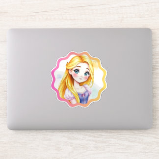 Rapunzel Dreams Custom-Cut Vinyl Sticker シール