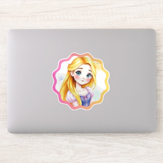 Rapunzel Dreams Custom-Cut Vinyl Sticker シール (コンピューター)