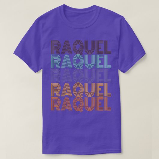 RAQUEL名パーソナライズされたヴィンテージレトロ80s 90s Bir Tシャツ (デザイン正面)