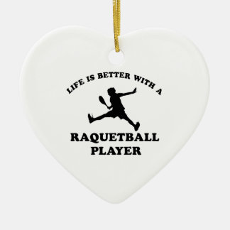 Raquetballのベクトルデザイン セラミックオーナメント