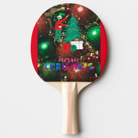 Raquete de ping-pong, traseira de Borracha Vermelh 卓球ラケット (正面)