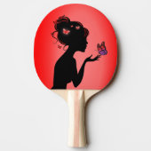 Raquette De Ping Pong La femme papillons rouges 卓球ラケット (裏面)