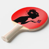 Raquette De Ping Pong La femme papillons rouges 卓球ラケット (正面アングル)