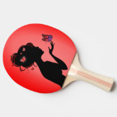 Raquette De Ping Pong La femme papillons rouges 卓球ラケット (横)