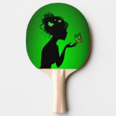 Raquette De Ping Pong La femme papillons verts 卓球ラケット (裏面)