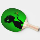 Raquette De Ping Pong La femme papillons verts 卓球ラケット (横)