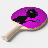 Raquette De Ping Pong La femme papillons violets 卓球ラケット (正面アングル)