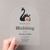Rare as a black swan, timeless as true love. アクリル招待状 (インサイチュ (ポータブル))