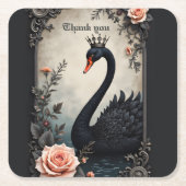 Rare as a black swan, timeless as true love.  スクエアペーパーコースター (正面)