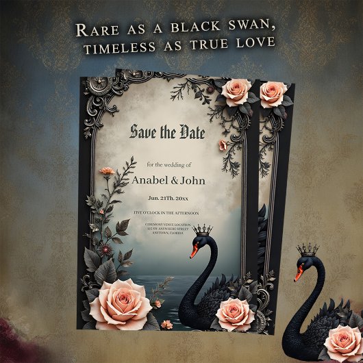 Rare as a black swan, timeless as true love. セーブザデート