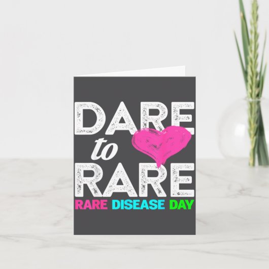 Rare Disease Awareness Shirt - Dare To Rare Diseas カード (正面)