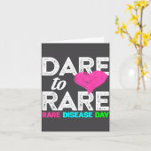 Rare Disease Awareness Shirt - Dare To Rare Diseas カード (黄色い花)