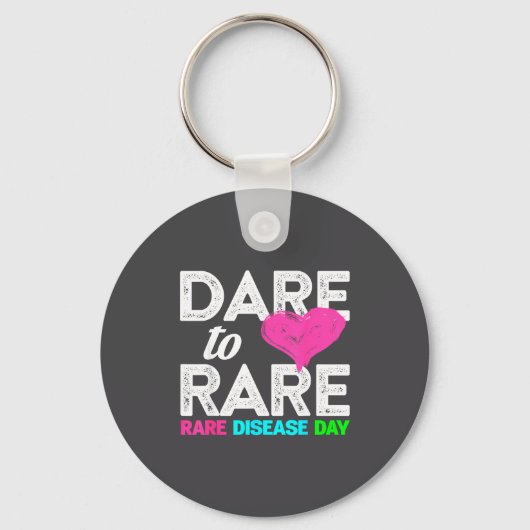 Rare Disease Awareness Shirt - Dare To Rare Diseas キーホルダー (正面)