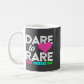 Rare Disease Awareness Shirt - Dare To Rare Diseas コーヒーマグカップ (左)