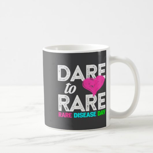 Rare Disease Awareness Shirt - Dare To Rare Diseas コーヒーマグカップ (右)