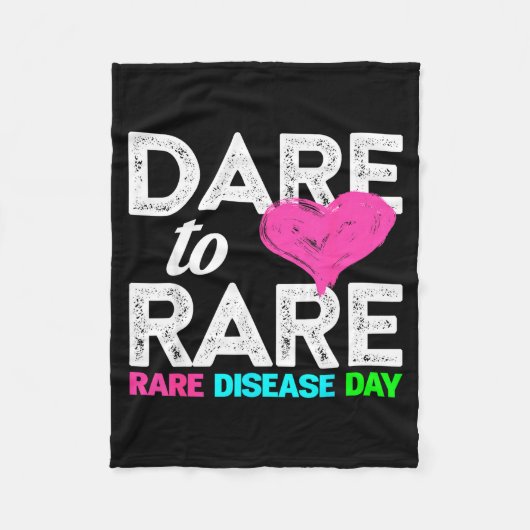 Rare Disease Awareness Shirt - Dare To Rare Diseas フリースブランケット (正面)