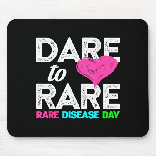 Rare Disease Awareness Shirt - Dare To Rare Diseas マウスパッド (正面)