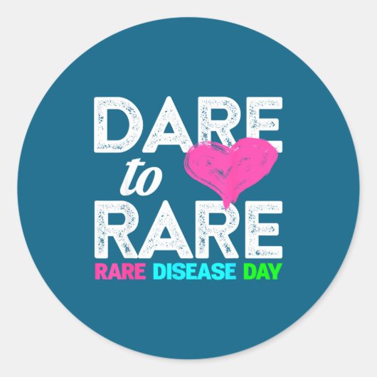 Rare Disease Awareness Shirt - Dare To Rare Diseas ラウンドシール (正面)