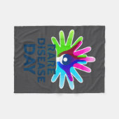 Rare Disease Awareness Shirt - Rare Disease Day 20 フリースブランケット (正面(横))