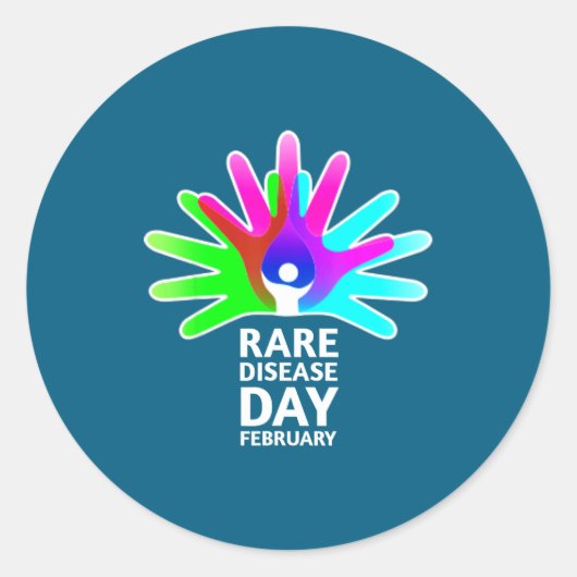 Rare Disease Awareness Shirt - Rare Diseases Day 2 ラウンドシール (正面)