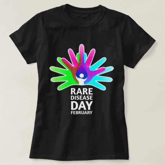 Rare Diseases Day 2022 - Rare Disease Awareness T- Tシャツ (デザイン正面)