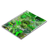 Rare Energy Green Collage – Alien Aesthetic & Vibe ノートブック (左側)