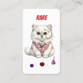 Rare Punk Cat-Collector Card-White Rebel ロイヤリティカード