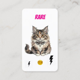 Rare Punk Cat Maine Coon Collectible Card ロイヤリティカード