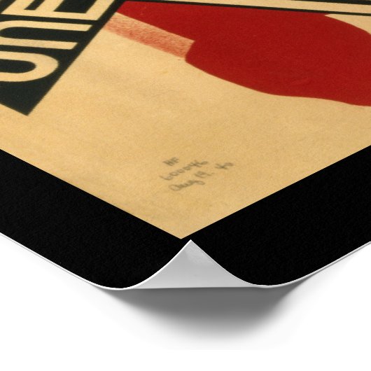 Rare Spanish Civil War Propaganda - Discipline ポスター (角)