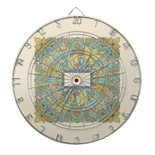 Rare Zentangle Mandala Art Dartboard ダーツボード (正面)