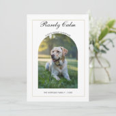 Rarely Christmas Cute dog Simple Photo card シーズンカード (スタンド正面)