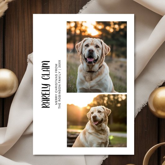 Rarely Christmas Outdoor 2 Dog Photo Card シーズンカード