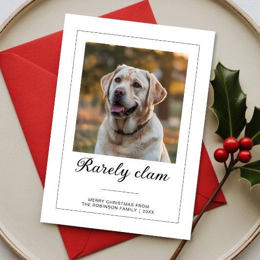 Rarely Christmas Puppy Photo Card シーズンカード