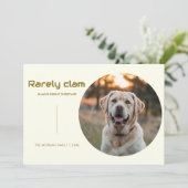 Rarely Christmas Sitting Dog Photo | Minimal card シーズンカード (スタンド正面)