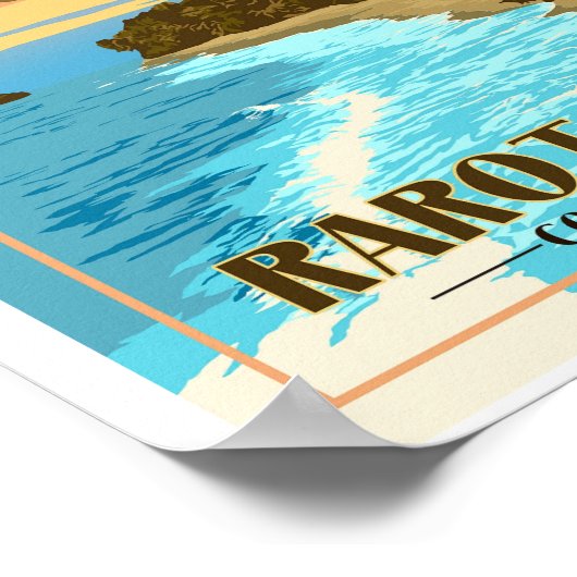 Rarotonga Cook Islands - Vintage Travel ポスター (角)